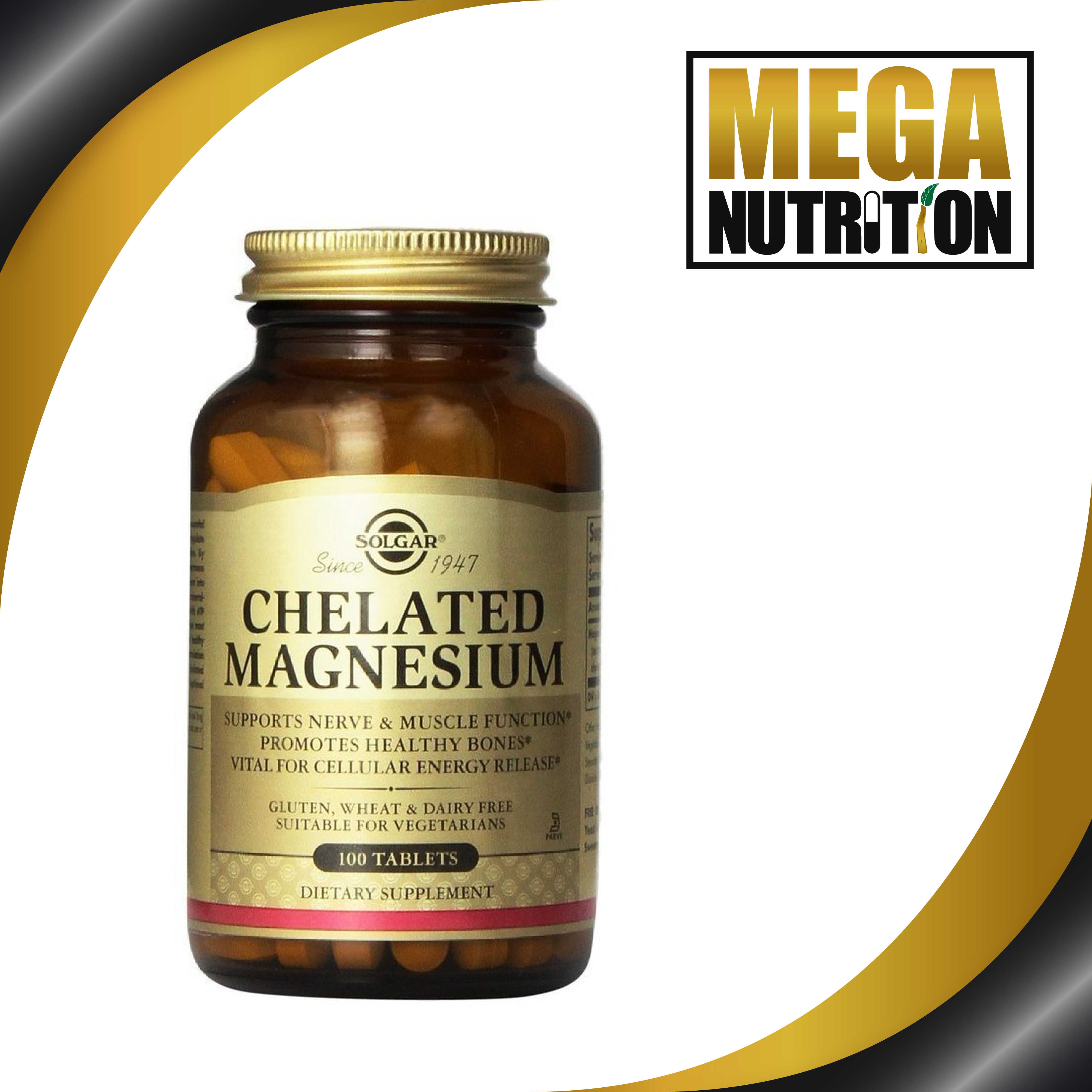 Solgar Chelated Magnesium 100 Tablets Sugar Starch & Salt Free Muscle Nerves 33984007000 eBay